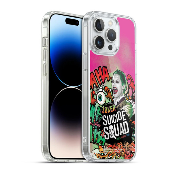 Suicide Squad 2016 Graphics Joker Poster Soft Gel Case for Apple iPhone 14 Pro Max & MagSafe