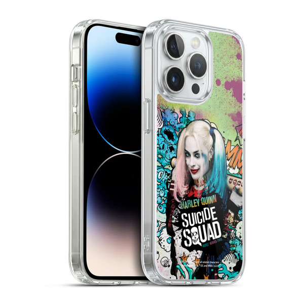 Suicide Squad 2016 Graphics Harley Quinn Poster Soft Gel Case for Apple iPhone 14 Pro & MagSafe