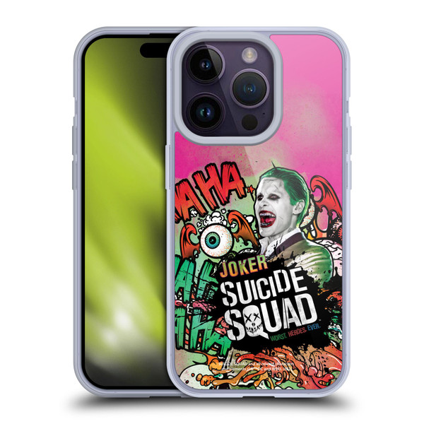 Suicide Squad 2016 Graphics Joker Poster Soft Gel Case for Apple iPhone 14 Pro