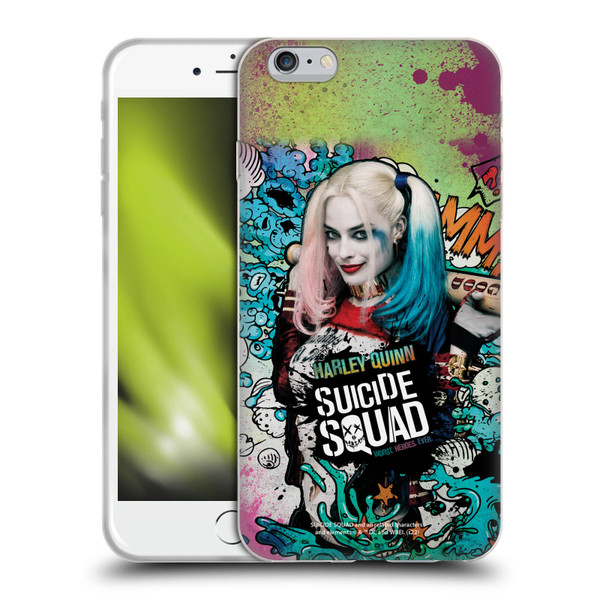 Suicide Squad 2016 Graphics Harley Quinn Poster Soft Gel Case for Apple iPhone 6 Plus / iPhone 6s Plus