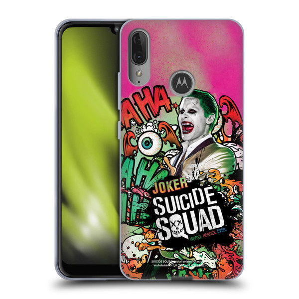 Suicide Squad 2016 Graphics Joker Poster Soft Gel Case for Motorola Moto E6 Plus