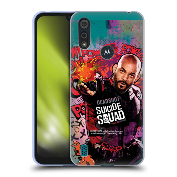 Suicide Squad 2016 Graphics Deadshot Poster Soft Gel Case for Motorola Moto E6s (2020)