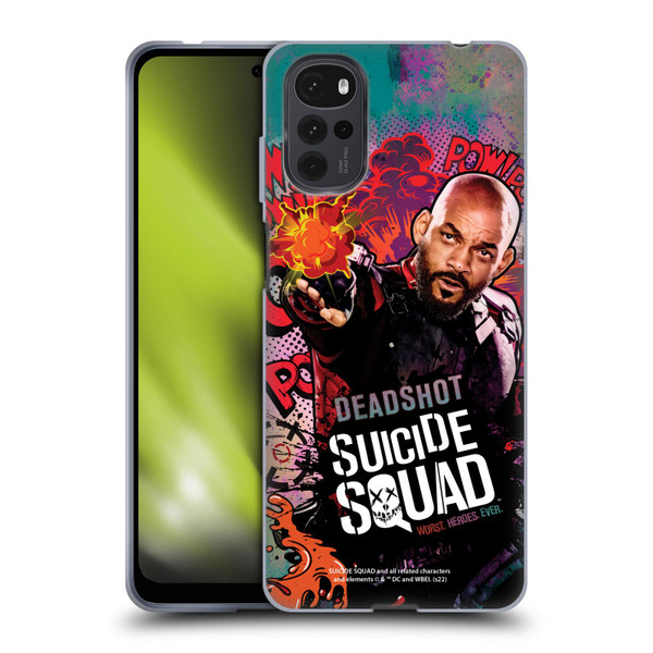 Suicide Squad 2016 Graphics Deadshot Poster Soft Gel Case for Motorola Moto G22