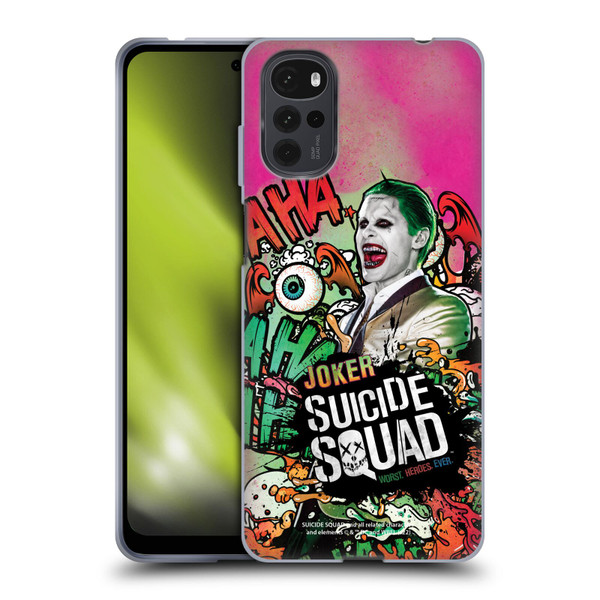 Suicide Squad 2016 Graphics Joker Poster Soft Gel Case for Motorola Moto G22