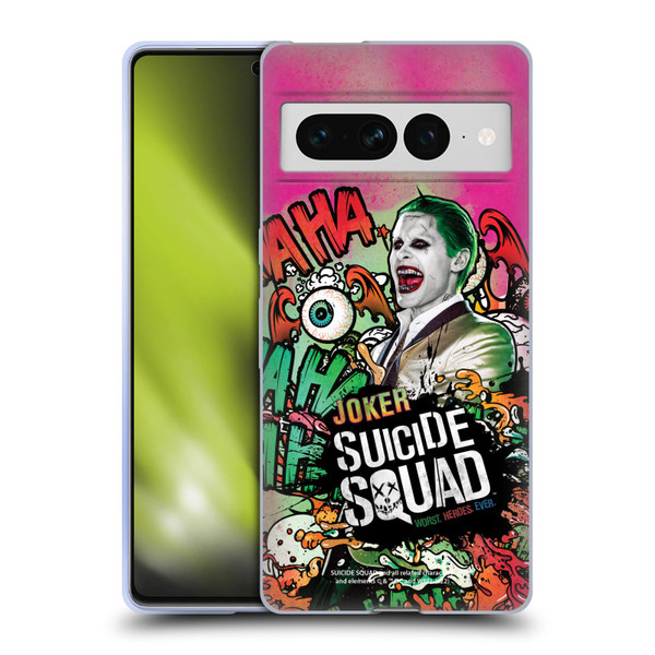 Suicide Squad 2016 Graphics Joker Poster Soft Gel Case for Google Pixel 7 Pro
