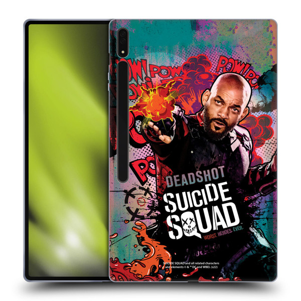 Suicide Squad 2016 Graphics Deadshot Poster Soft Gel Case for Samsung Galaxy Tab S8 Ultra