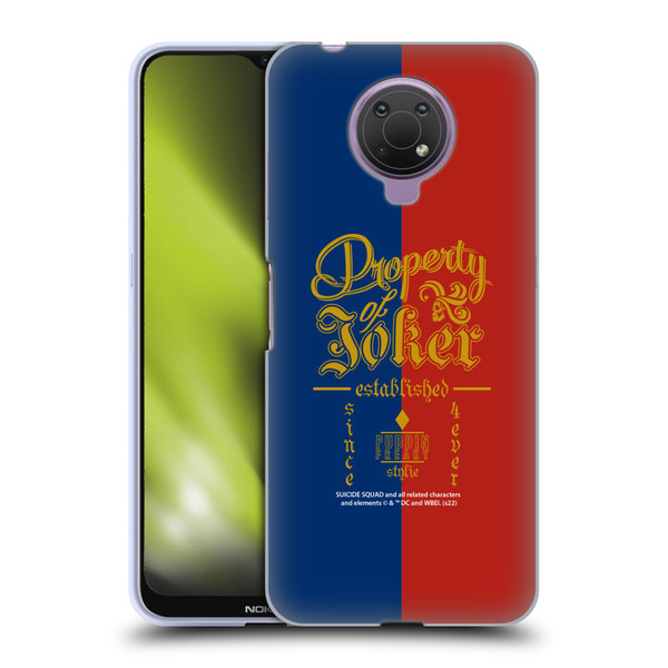Suicide Squad 2016 Graphics Property Of Joker Soft Gel Case for Nokia G10
