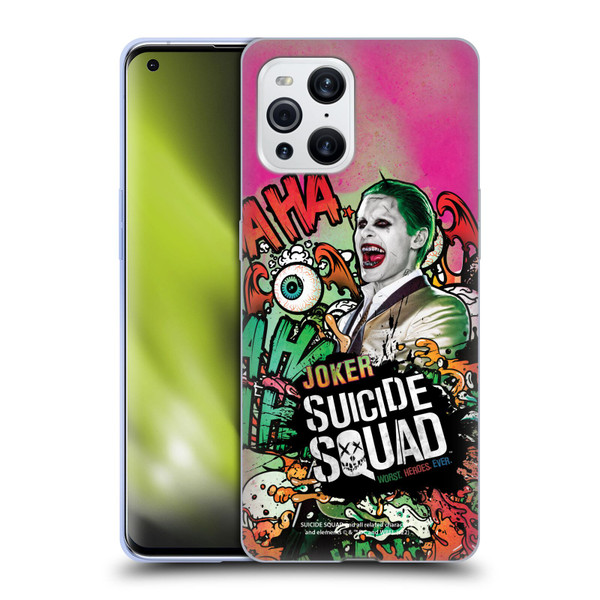 Suicide Squad 2016 Graphics Joker Poster Soft Gel Case for OPPO Find X3 / Pro