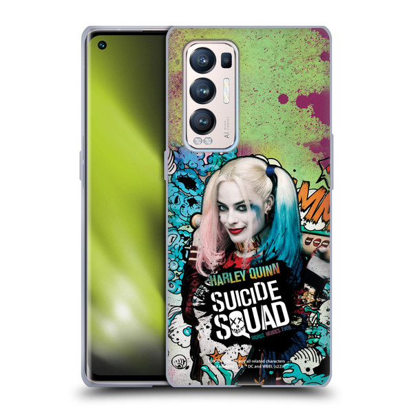Suicide Squad 2016 Graphics Harley Quinn Poster Soft Gel Case for OPPO Find X3 Neo / Reno5 Pro+ 5G