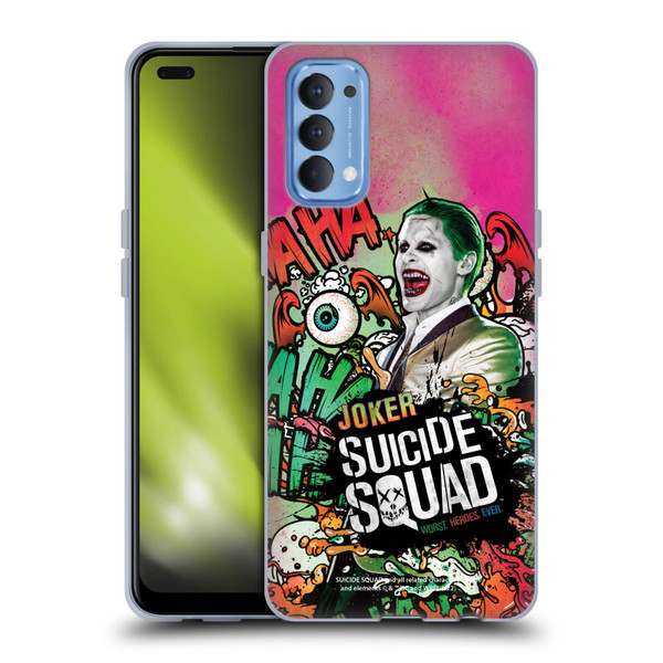 Suicide Squad 2016 Graphics Joker Poster Soft Gel Case for OPPO Reno 4 5G
