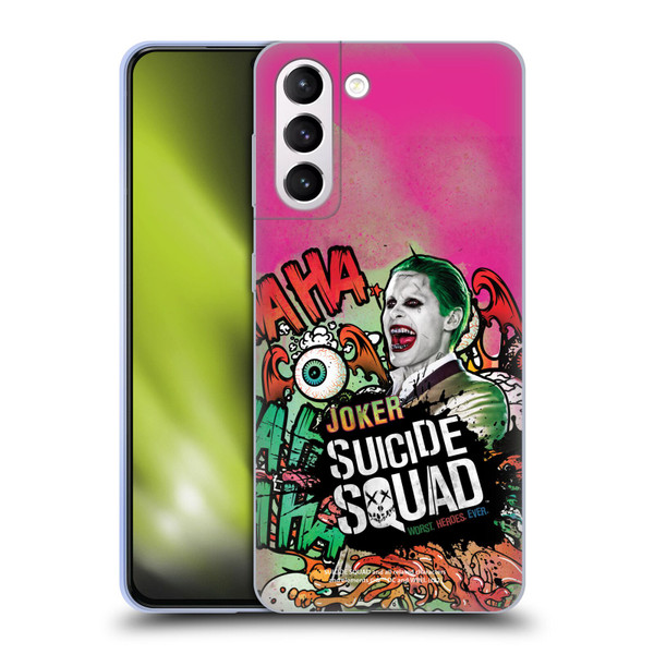 Suicide Squad 2016 Graphics Joker Poster Soft Gel Case for Samsung Galaxy S21+ 5G