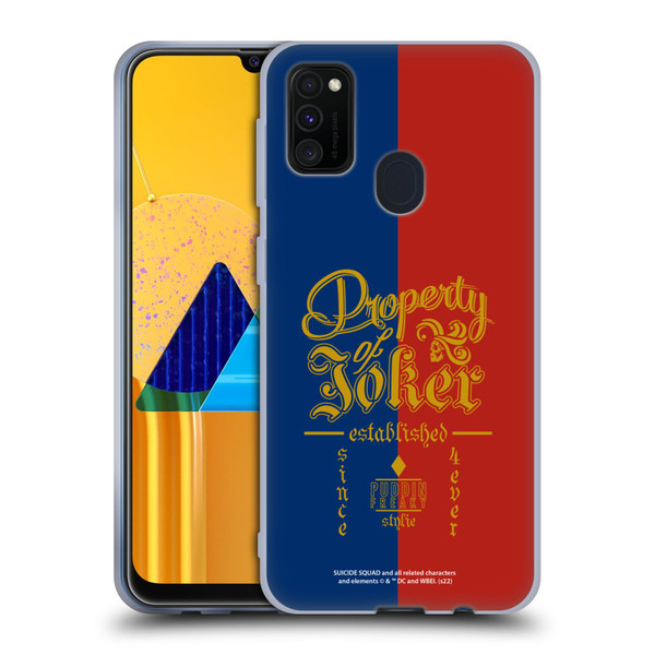 Suicide Squad 2016 Graphics Property Of Joker Soft Gel Case for Samsung Galaxy M30s (2019)/M21 (2020)