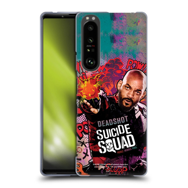 Suicide Squad 2016 Graphics Deadshot Poster Soft Gel Case for Sony Xperia 1 III