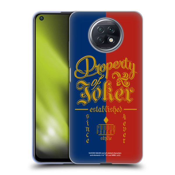 Suicide Squad 2016 Graphics Property Of Joker Soft Gel Case for Xiaomi Redmi Note 9T 5G