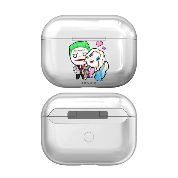 Suicide Squad 2016 Graphics Joker And Harley Clear Hard Crystal Cover Case for Apple AirPods Pro Charging Case