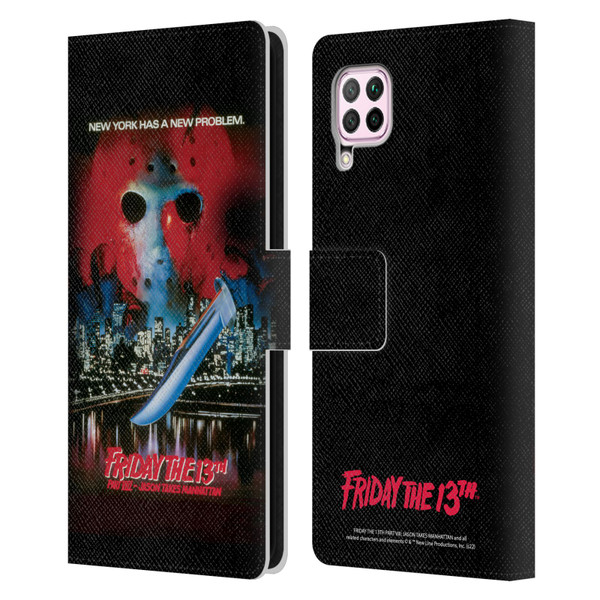 Friday the 13th Part VIII Jason Takes Manhattan Graphics Key Art Leather Book Wallet Case Cover For Huawei Nova 6 SE / P40 Lite