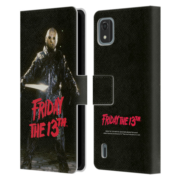 Friday the 13th Part VIII Jason Takes Manhattan Graphics Jason Voorhees Leather Book Wallet Case Cover For Nokia C2 2nd Edition