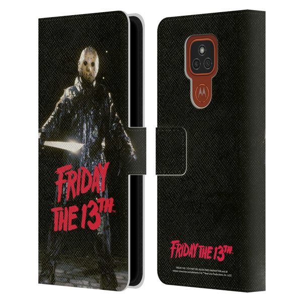 Friday the 13th Part VIII Jason Takes Manhattan Graphics Jason Voorhees Leather Book Wallet Case Cover For Motorola Moto E7 Plus