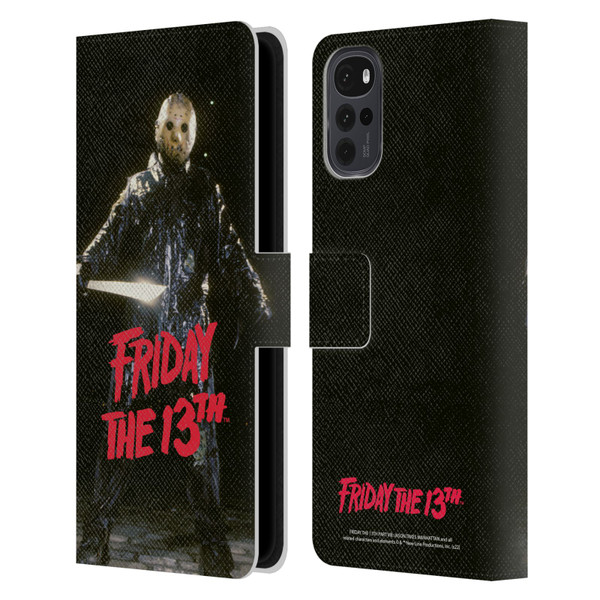 Friday the 13th Part VIII Jason Takes Manhattan Graphics Jason Voorhees Leather Book Wallet Case Cover For Motorola Moto G22