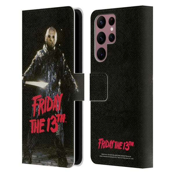 Friday the 13th Part VIII Jason Takes Manhattan Graphics Jason Voorhees Leather Book Wallet Case Cover For Samsung Galaxy S22 Ultra 5G