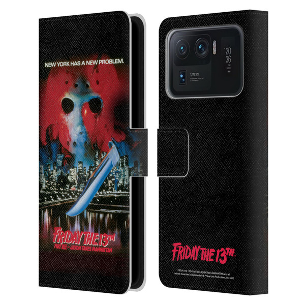 Friday the 13th Part VIII Jason Takes Manhattan Graphics Key Art Leather Book Wallet Case Cover For Xiaomi Mi 11 Ultra