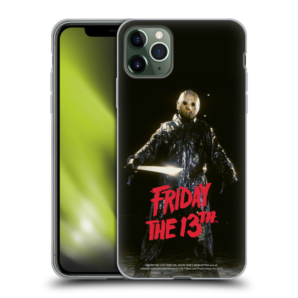 Friday the 13th Part VIII Jason Takes Manhattan Graphics Jason Voorhees Soft Gel Case for Apple iPhone 11 Pro Max