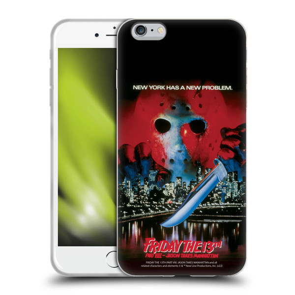 Friday the 13th Part VIII Jason Takes Manhattan Graphics Key Art Soft Gel Case for Apple iPhone 6 Plus / iPhone 6s Plus