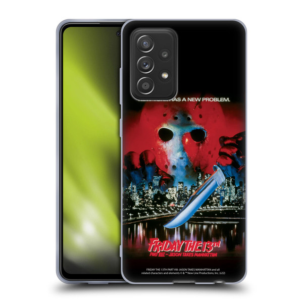 Friday the 13th Part VIII Jason Takes Manhattan Graphics Key Art Soft Gel Case for Samsung Galaxy A52 / A52s / 5G (2021)