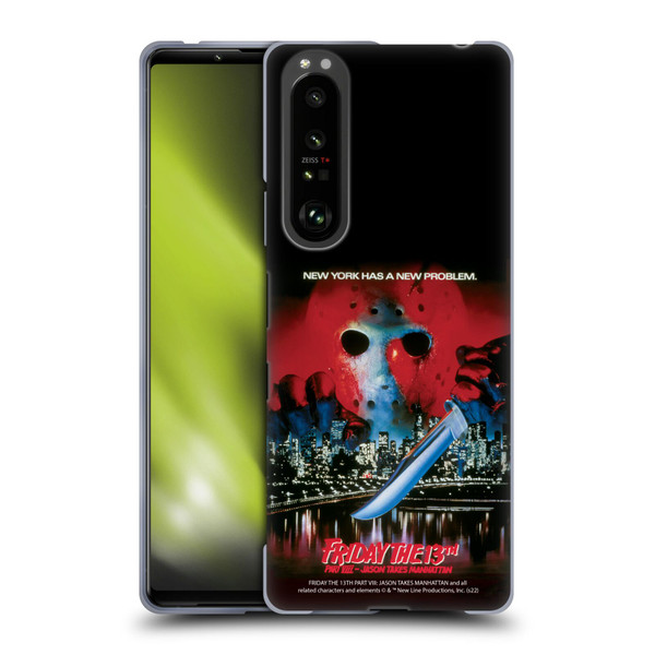 Friday the 13th Part VIII Jason Takes Manhattan Graphics Key Art Soft Gel Case for Sony Xperia 1 III