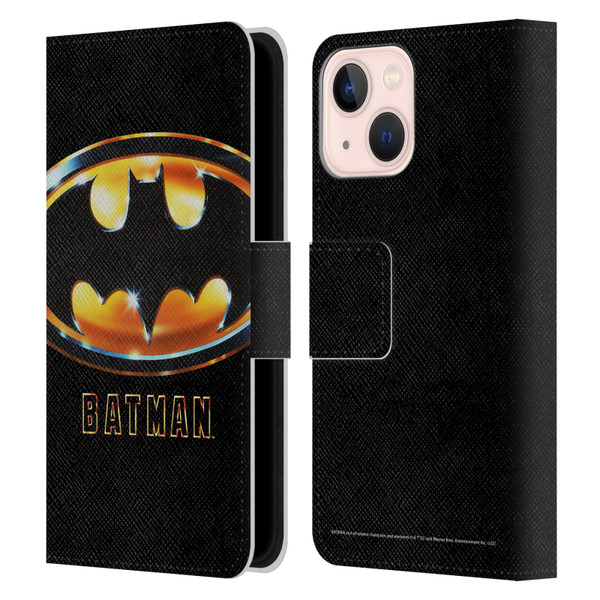 Batman (1989) Key Art Poster Leather Book Wallet Case Cover For Apple iPhone 13 Mini