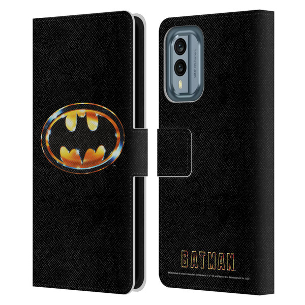 Batman (1989) Key Art Logo Leather Book Wallet Case Cover For Nokia X30
