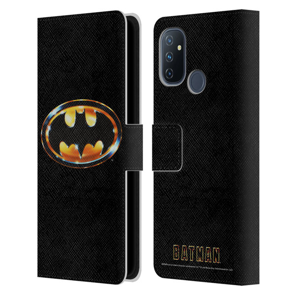Batman (1989) Key Art Logo Leather Book Wallet Case Cover For OnePlus Nord N100