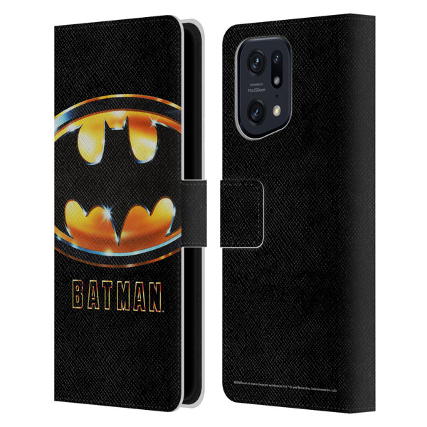 Batman (1989) Key Art Poster Leather Book Wallet Case Cover For OPPO Find X5 Pro