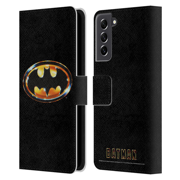Batman (1989) Key Art Logo Leather Book Wallet Case Cover For Samsung Galaxy S21 FE 5G