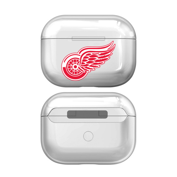 NHL Team Logo 1 Detroit Red Wings Clear Hard Crystal Cover Case for Apple AirPods Pro Charging Case