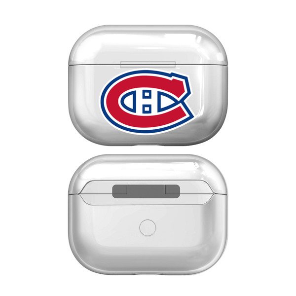 NHL Team Logo 1 Montreal Canadiens Clear Hard Crystal Cover Case for Apple AirPods Pro Charging Case