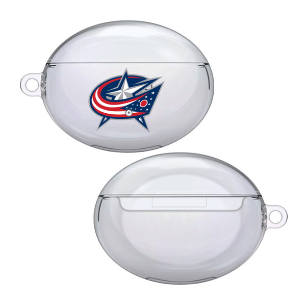 NHL Team Logo 1 Columbus Blue Jackets Clear Hard Crystal Cover Case for Huawei Freebuds 4