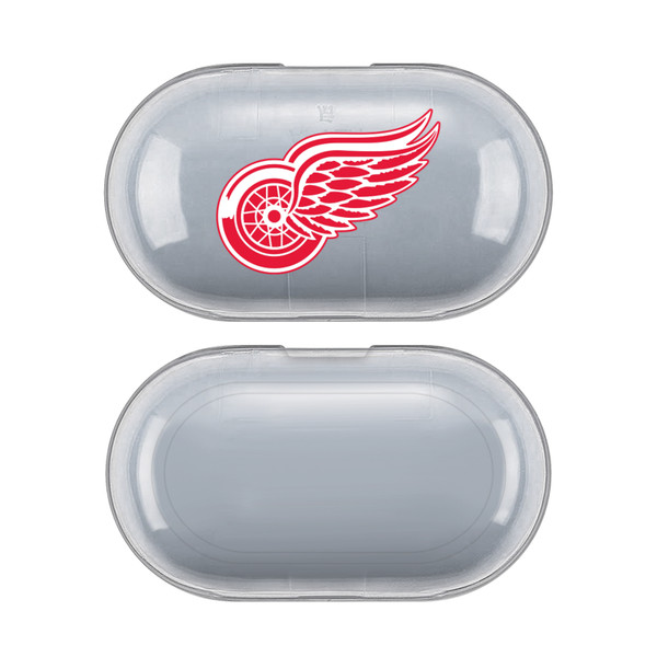 NHL Team Logo 1 Detroit Red Wings Clear Hard Crystal Cover Case for Samsung Galaxy Buds / Buds Plus