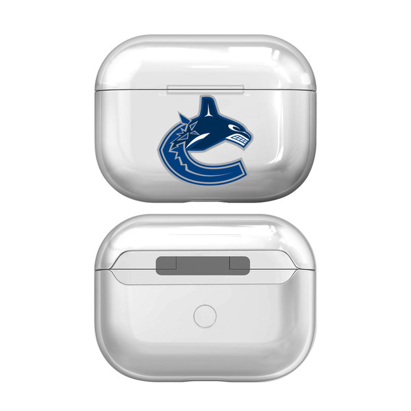 NHL Team Logo Vancouver Canucks Clear Hard Crystal Cover Case for Apple AirPods Pro Charging Case