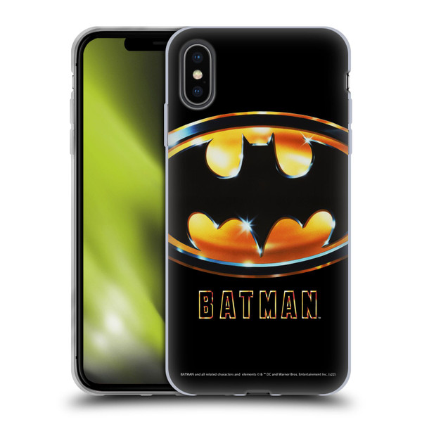 Batman (1989) Key Art Poster Soft Gel Case for Apple iPhone XS Max