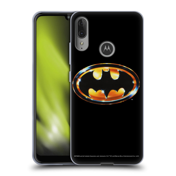 Batman (1989) Key Art Logo Soft Gel Case for Motorola Moto E6 Plus
