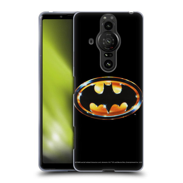 Batman (1989) Key Art Logo Soft Gel Case for Sony Xperia Pro-I