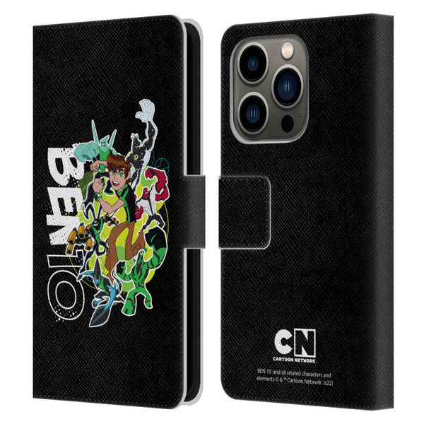 Ben 10: Omniverse Graphics Character Art Leather Book Wallet Case Cover For Apple iPhone 14 Pro