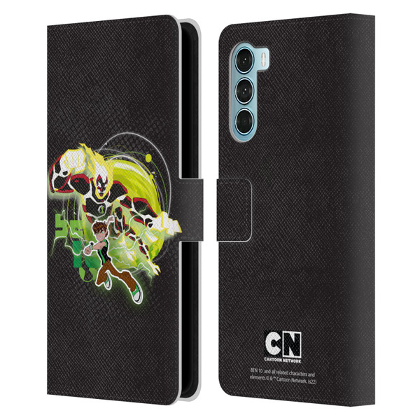 Ben 10: Omniverse Graphics Heatblast Leather Book Wallet Case Cover For Motorola Edge S30 / Moto G200 5G