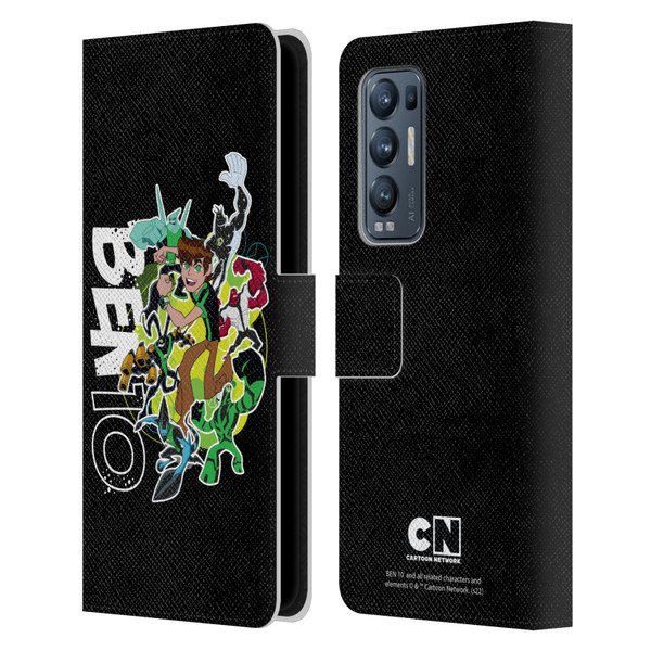 Ben 10: Omniverse Graphics Character Art Leather Book Wallet Case Cover For OPPO Find X3 Neo / Reno5 Pro+ 5G