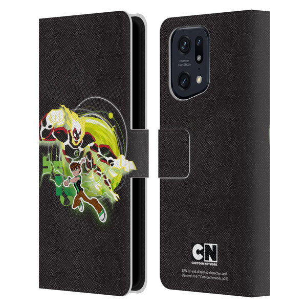 Ben 10: Omniverse Graphics Heatblast Leather Book Wallet Case Cover For OPPO Find X5 Pro