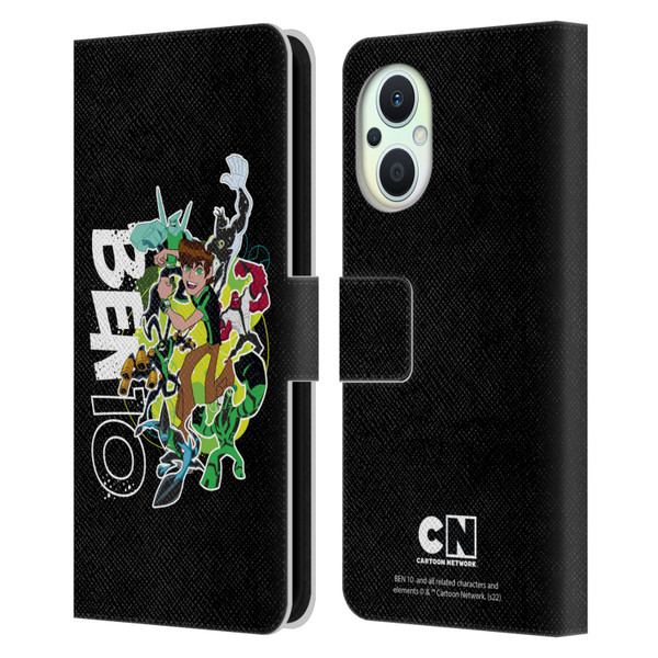 Ben 10: Omniverse Graphics Character Art Leather Book Wallet Case Cover For OPPO Reno8 Lite