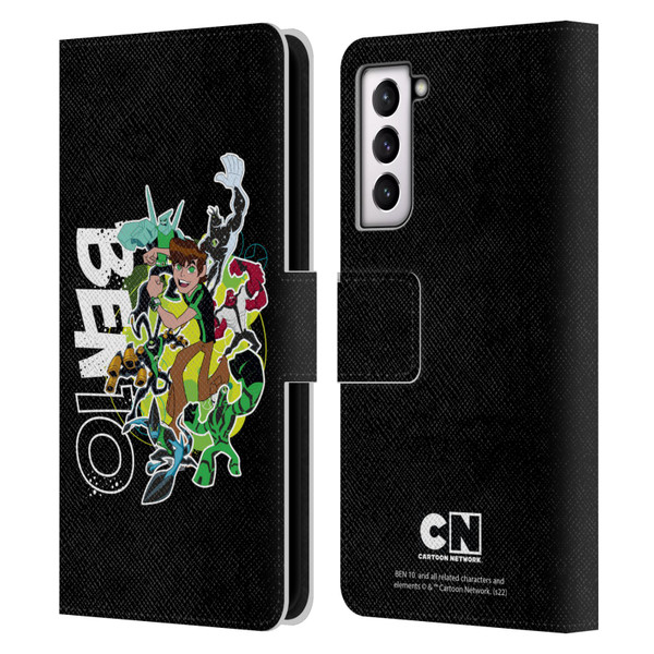 Ben 10: Omniverse Graphics Character Art Leather Book Wallet Case Cover For Samsung Galaxy S21 5G