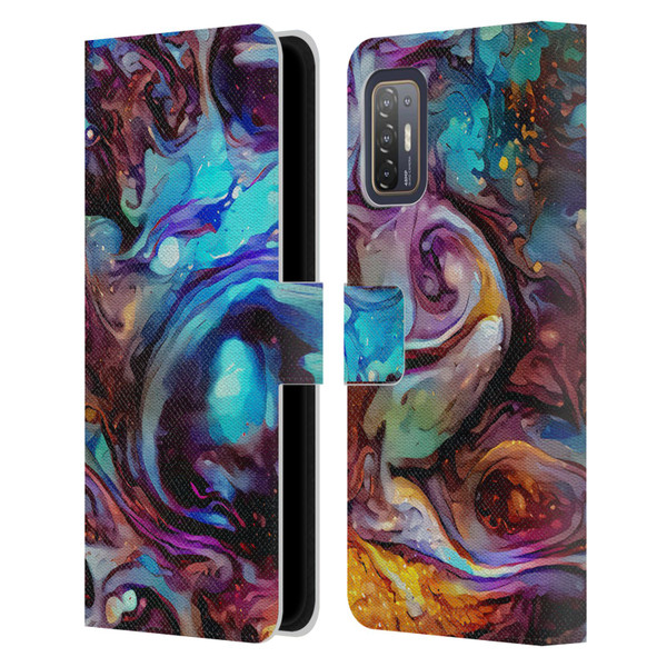 Cosmo18 Jupiter Fantasy Indigo Leather Book Wallet Case Cover For HTC Desire 21 Pro 5G