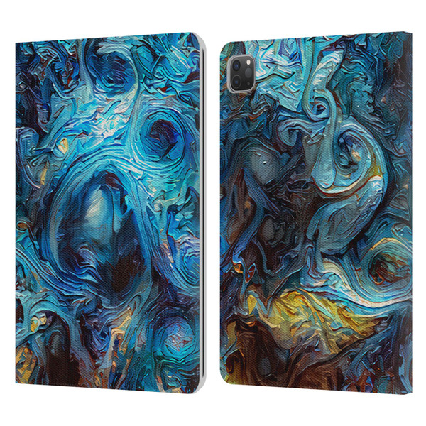 Cosmo18 Jupiter Fantasy Blue Leather Book Wallet Case Cover For Apple iPad Pro 11 2020 / 2021 / 2022